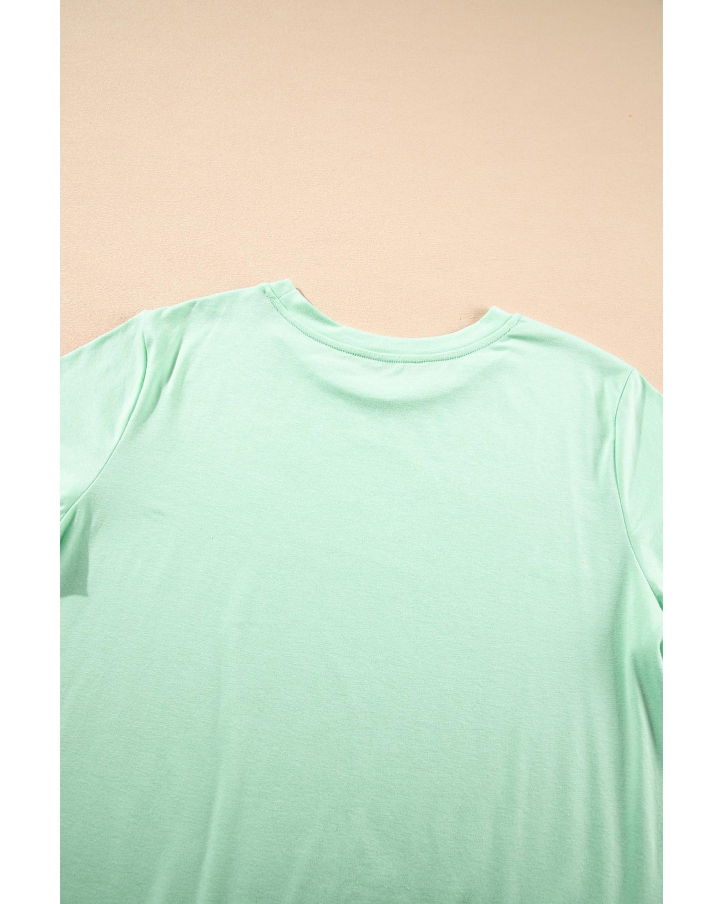 Plus Size Round Neck Rolled Sleeve T-shirt
