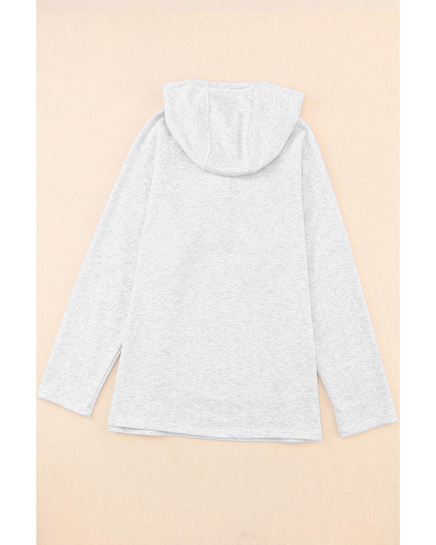 Plus Size Kangaroo Pocket Henley Button Hoodie