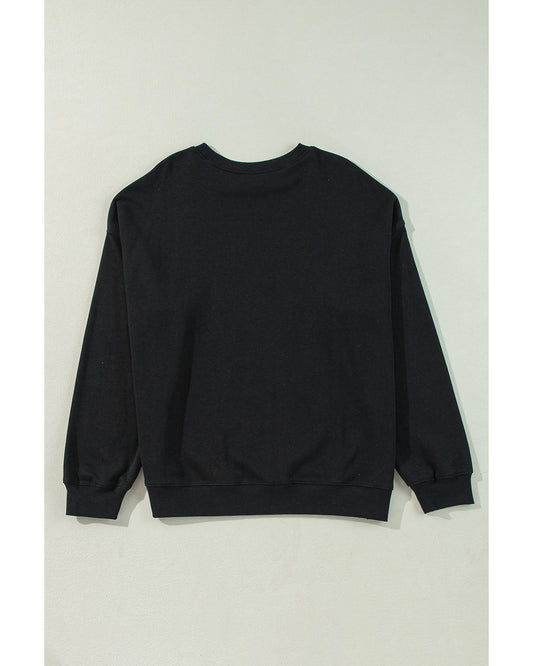 Plus Size Solid Crew Neck Drop Shoulder Sweatshirt