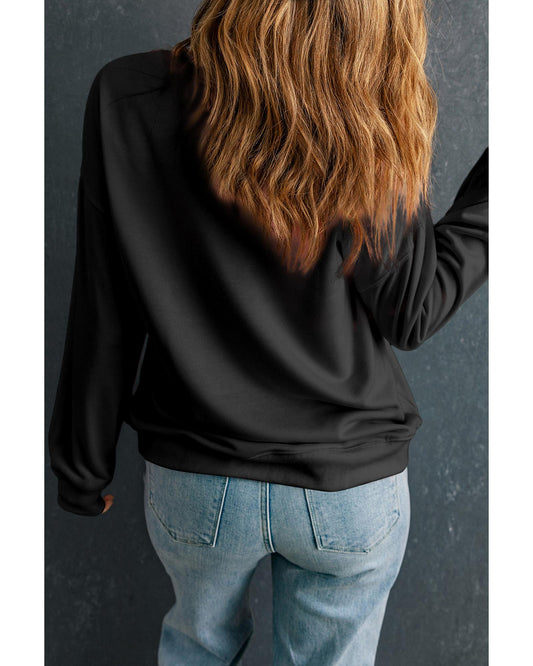 Plus Size Solid Crew Neck Drop Shoulder Sweatshirt