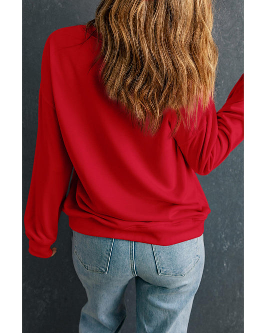Plus Size Solid Crew Neck Drop Shoulder Sweatshirt