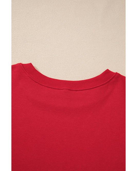 Plus Size Solid Crew Neck Drop Shoulder Sweatshirt