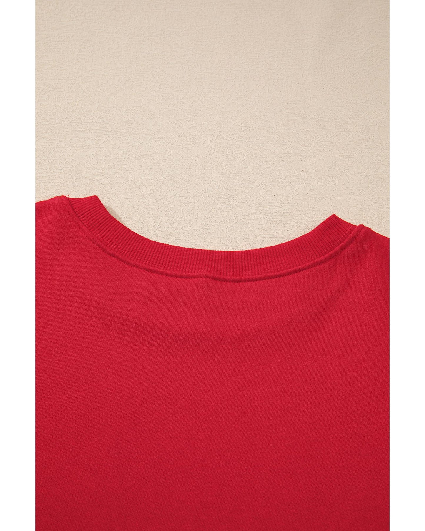 Plus Size Solid Crew Neck Drop Shoulder Sweatshirt