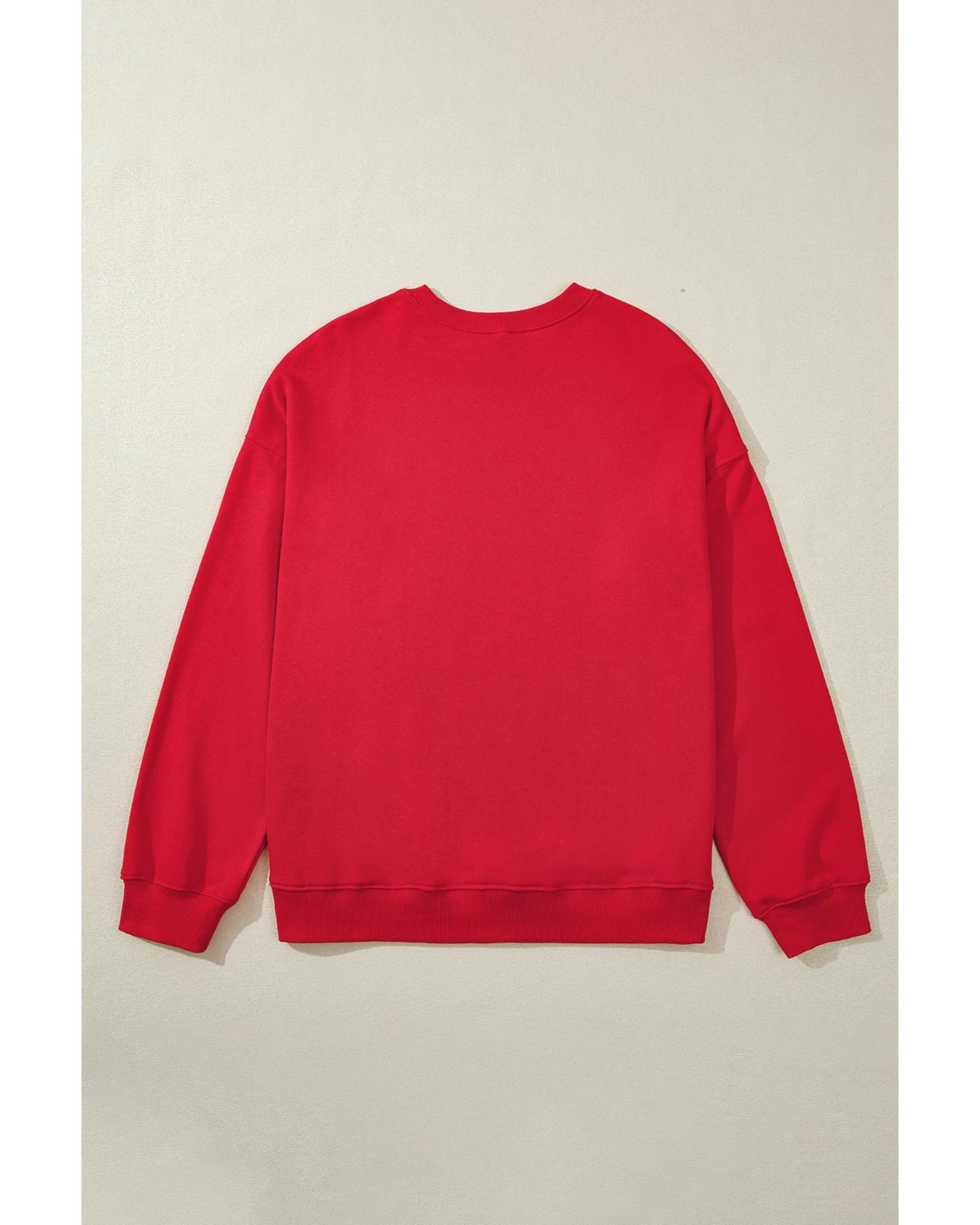 Plus Size Solid Crew Neck Drop Shoulder Sweatshirt
