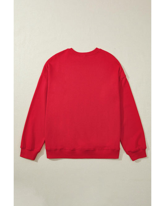 Plus Size Solid Crew Neck Drop Shoulder Sweatshirt