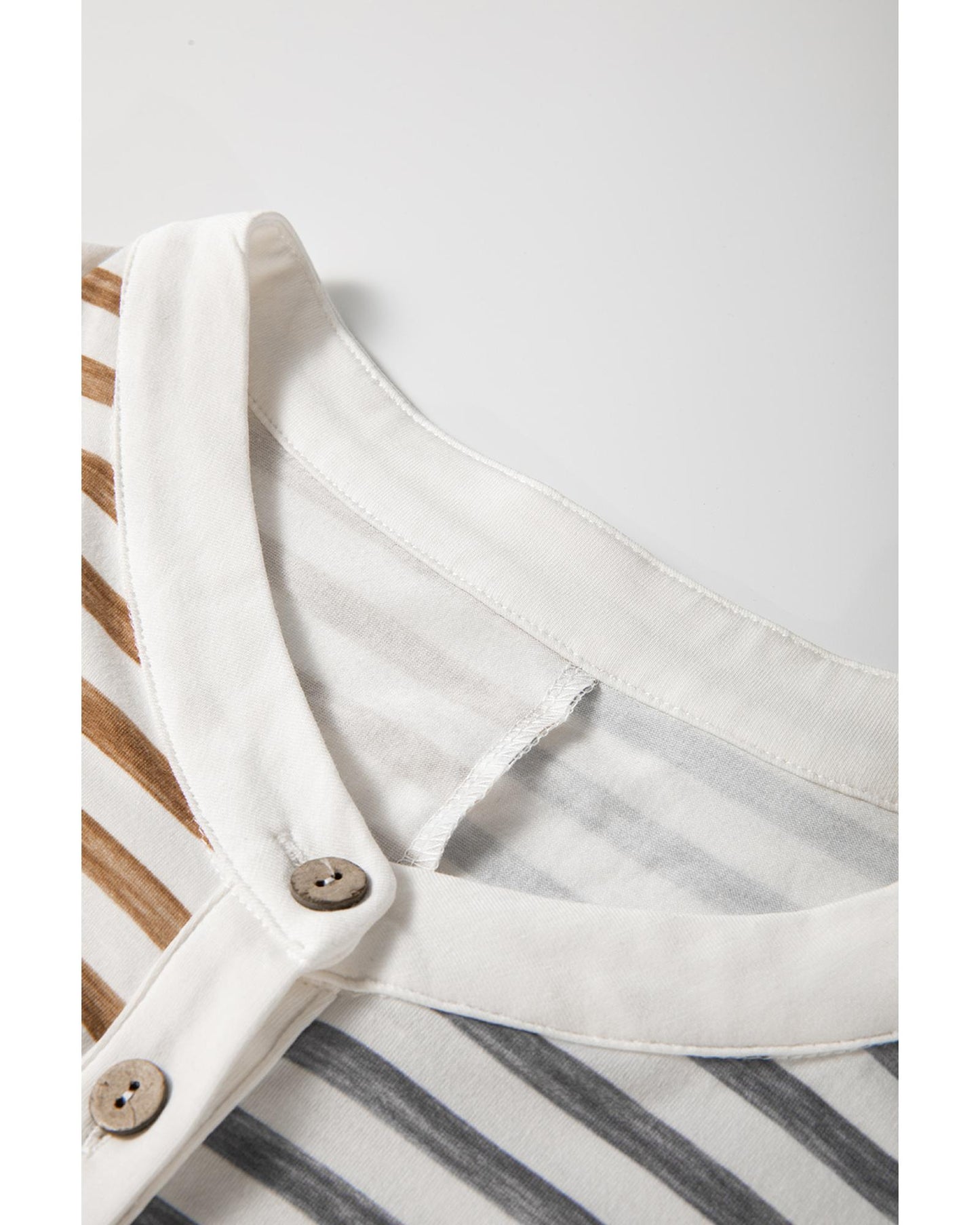 Gray Stripe Plus Size Buttoned Wide Leg Jumpsuit