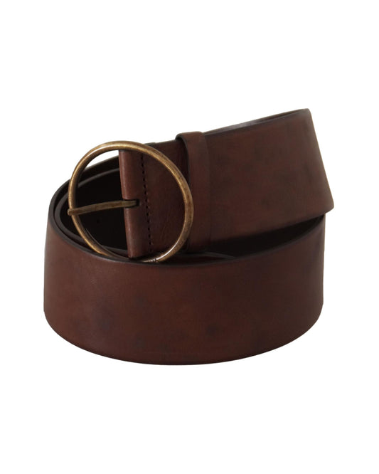 Dolce & Gabbana Leather Belt with Engraved Logo