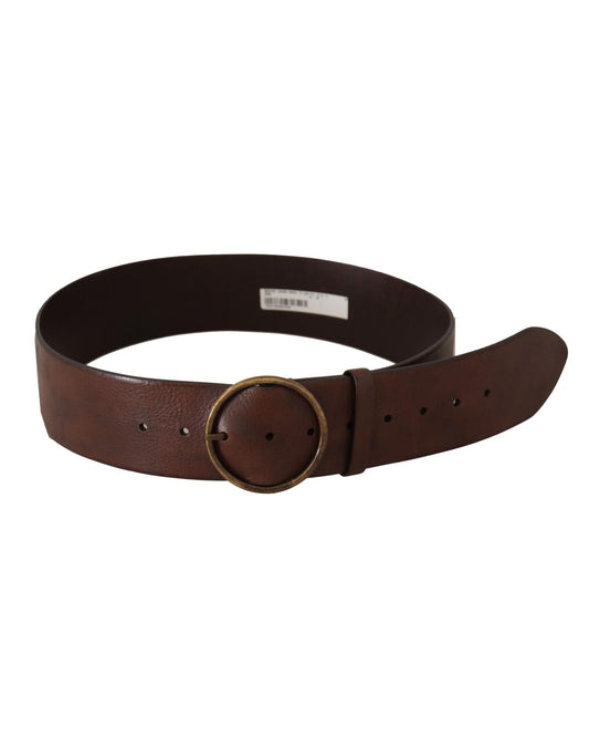 Dolce & Gabbana Leather Belt with Engraved Logo