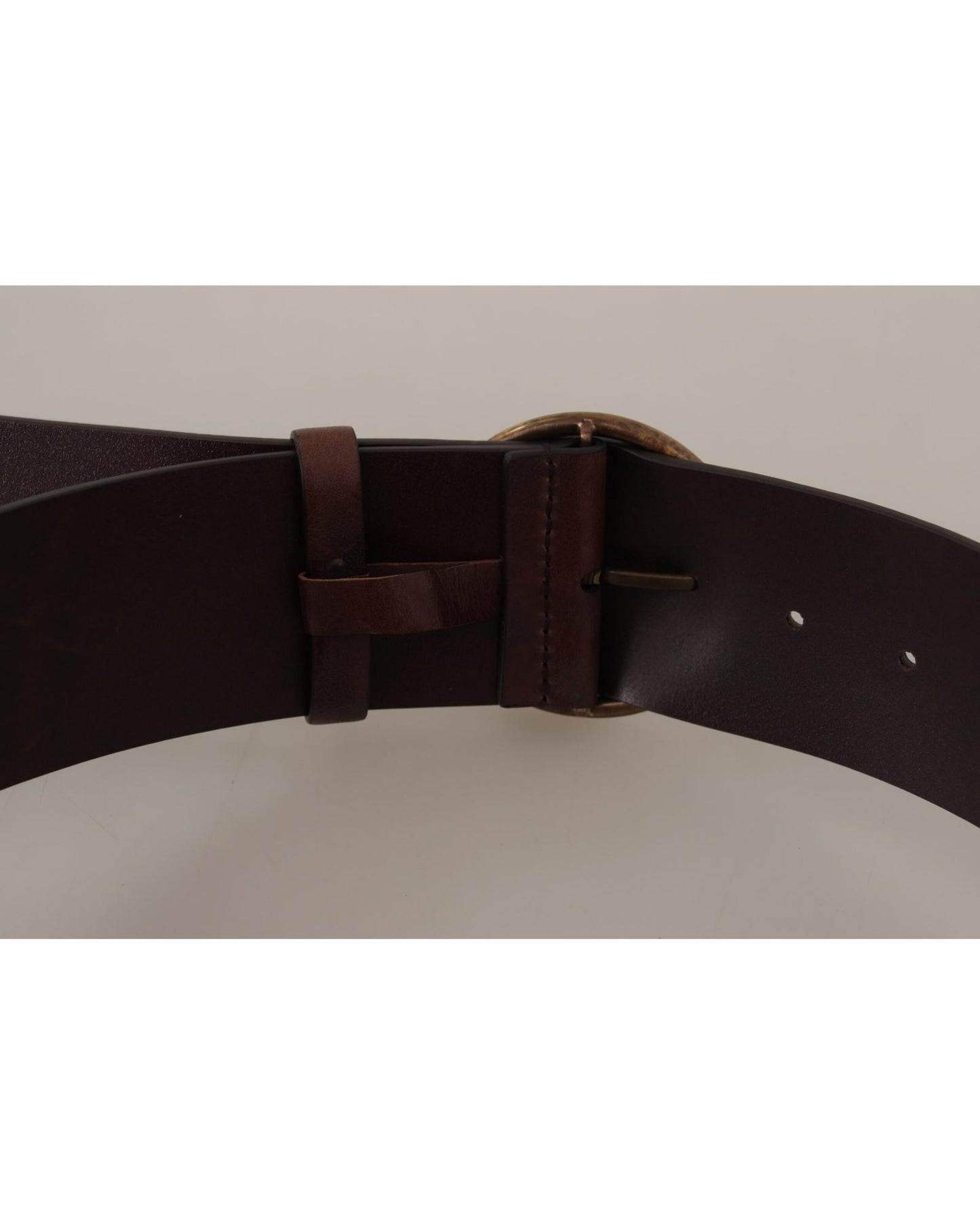Dolce & Gabbana Leather Belt with Engraved Logo