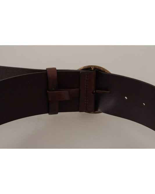 Dolce & Gabbana Leather Belt with Engraved Logo