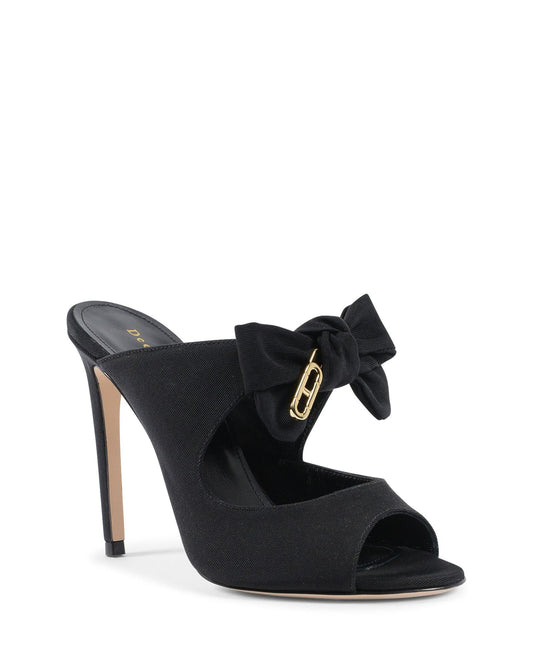 High Heel Mule with Bow Embellishment and Detail –