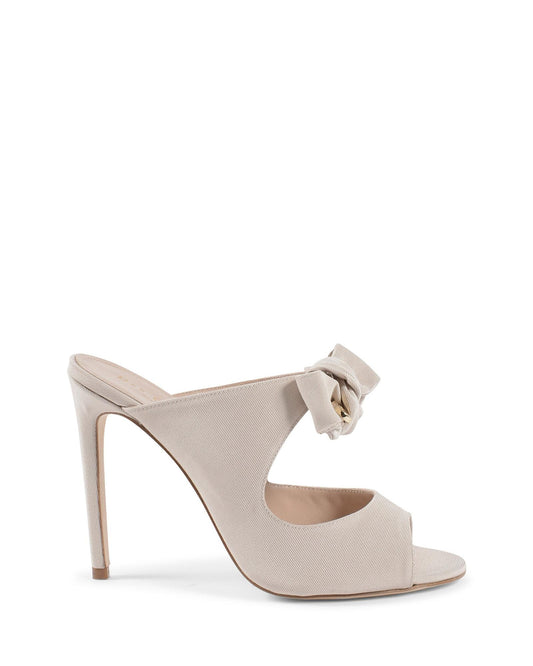 High Heel Mule with Bow Embellishment and Detail –