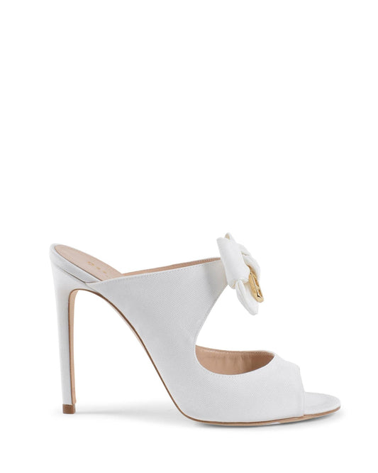 High Heel Mule with Bow Embellishment and Detail –