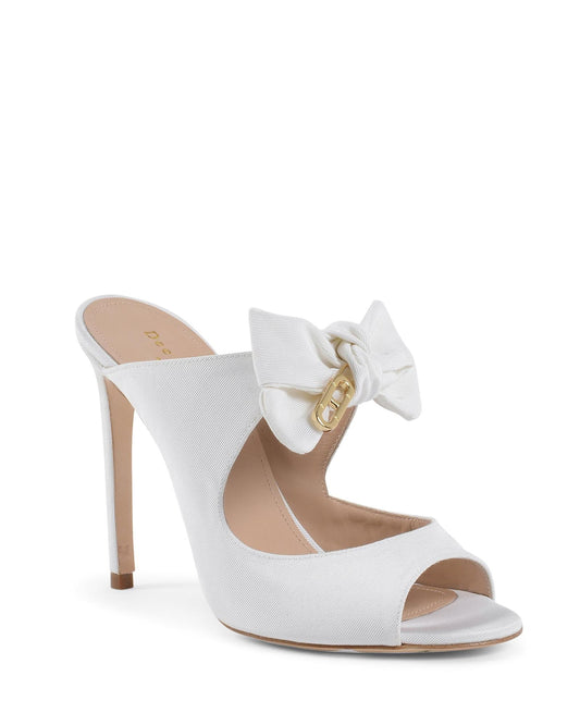 High Heel Mule with Bow Embellishment and Detail –