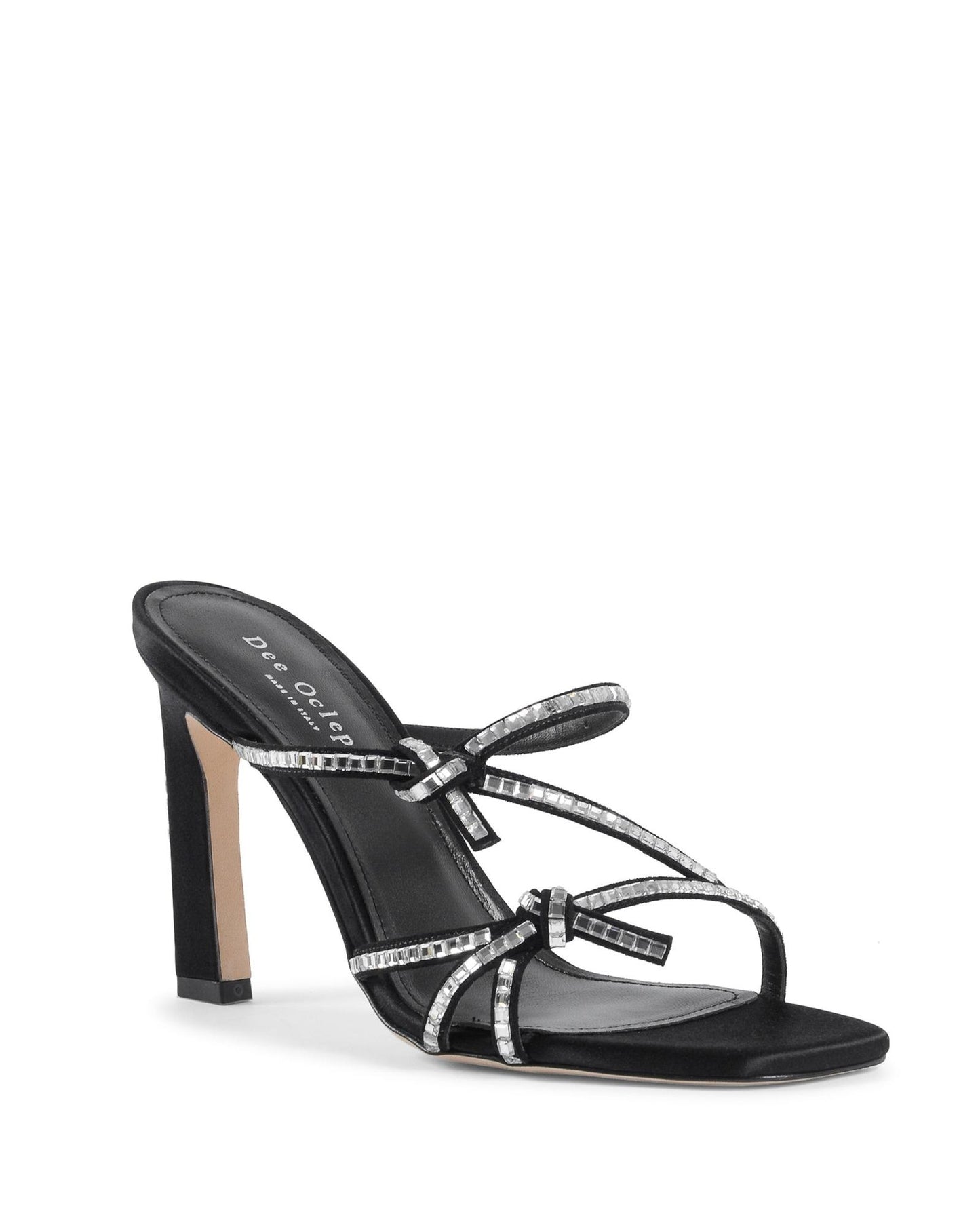 Crystal Embellished Suede High Heel Sandal