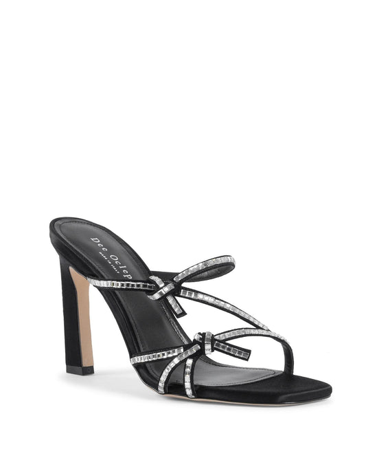 Crystal Embellished Suede High Heel Sandal