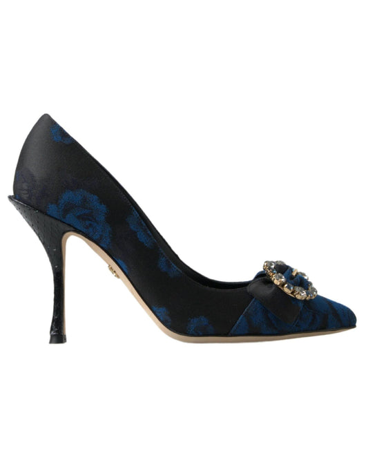 Dolce & Gabbana Floral Ayers Crystal Pumps Shoes