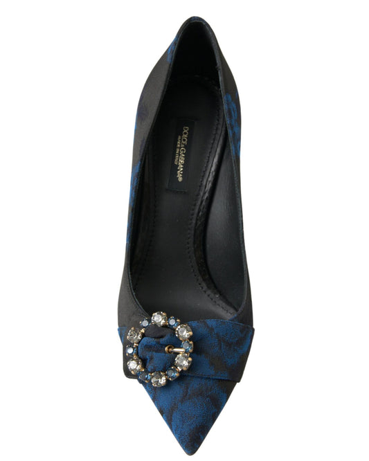 Dolce & Gabbana Floral Ayers Crystal Pumps Shoes