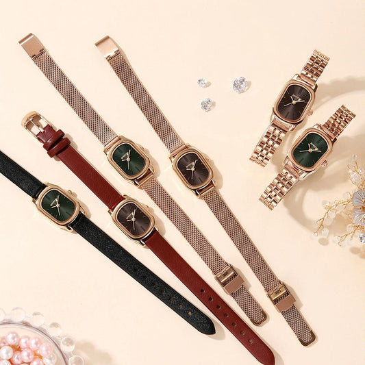 Waterproof Quartz Watch with Mini Dial and Steel Band