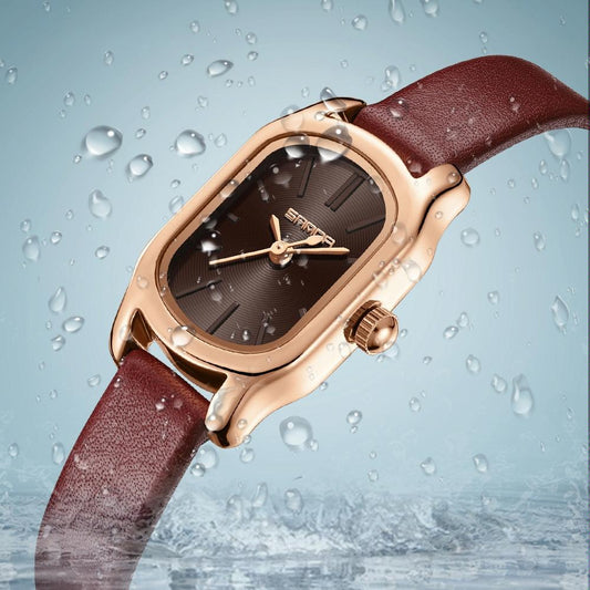 Waterproof Quartz Watch with Mini Dial and Steel Band