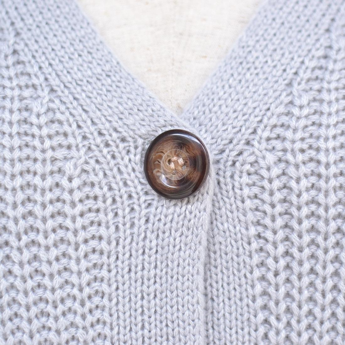 Solid Colour Knit Button Sweater