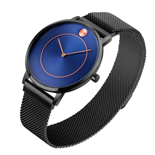 Metal Mesh Quartz Watch with Non-scale Dial