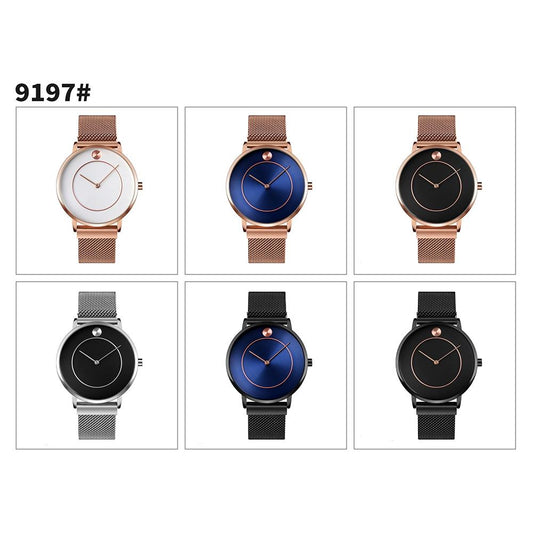 Metal Mesh Quartz Watch with Non-scale Dial