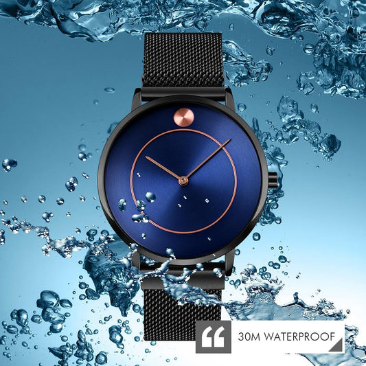 Metal Mesh Quartz Watch with Non-scale Dial