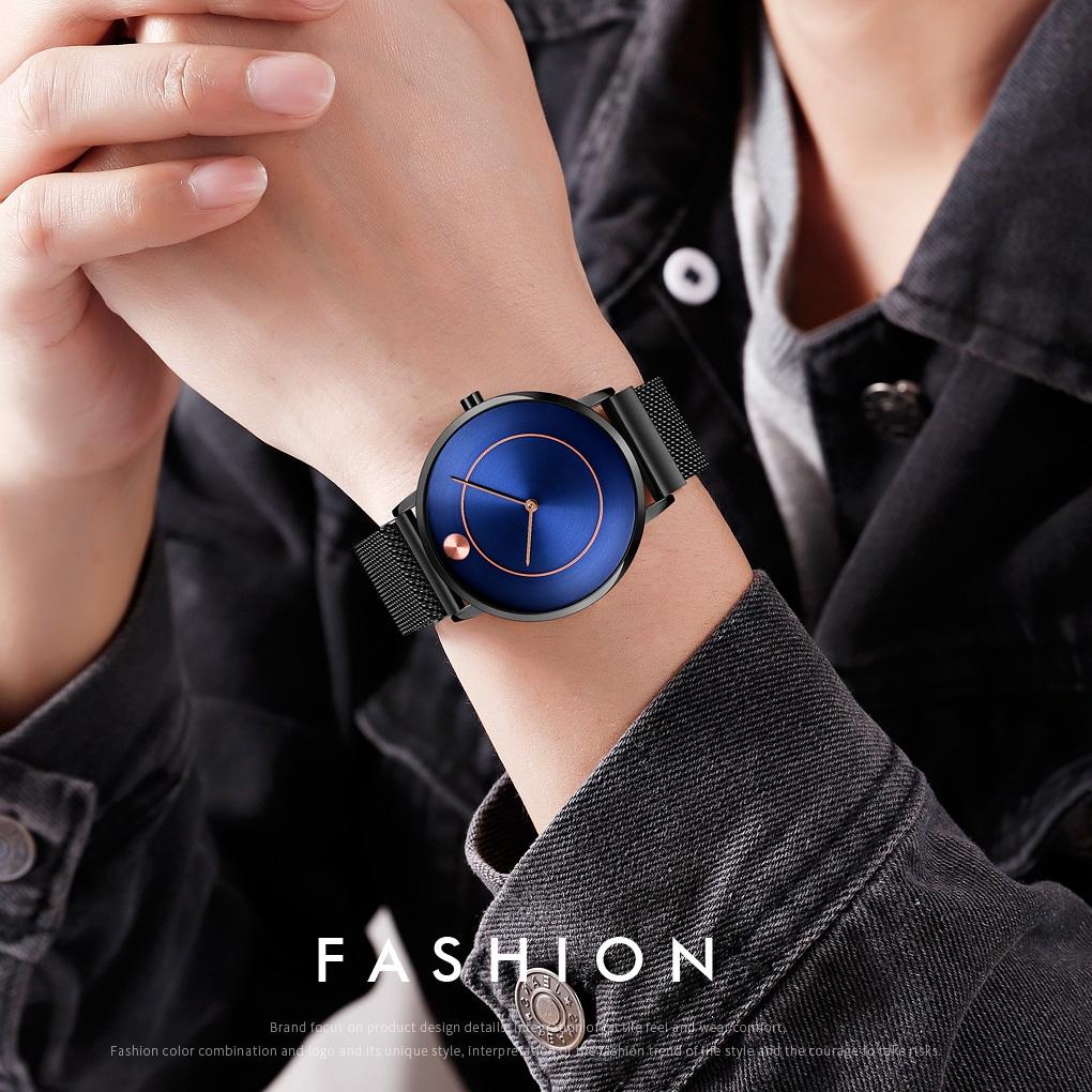 Metal Mesh Quartz Watch with Non-scale Dial