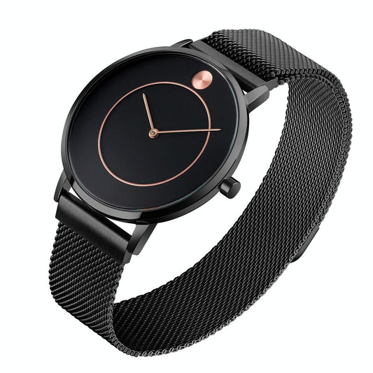 Metal Mesh Quartz Watch with Non-scale Dial