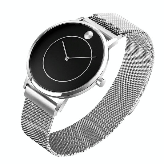 Metal Mesh Quartz Watch with Non-scale Dial