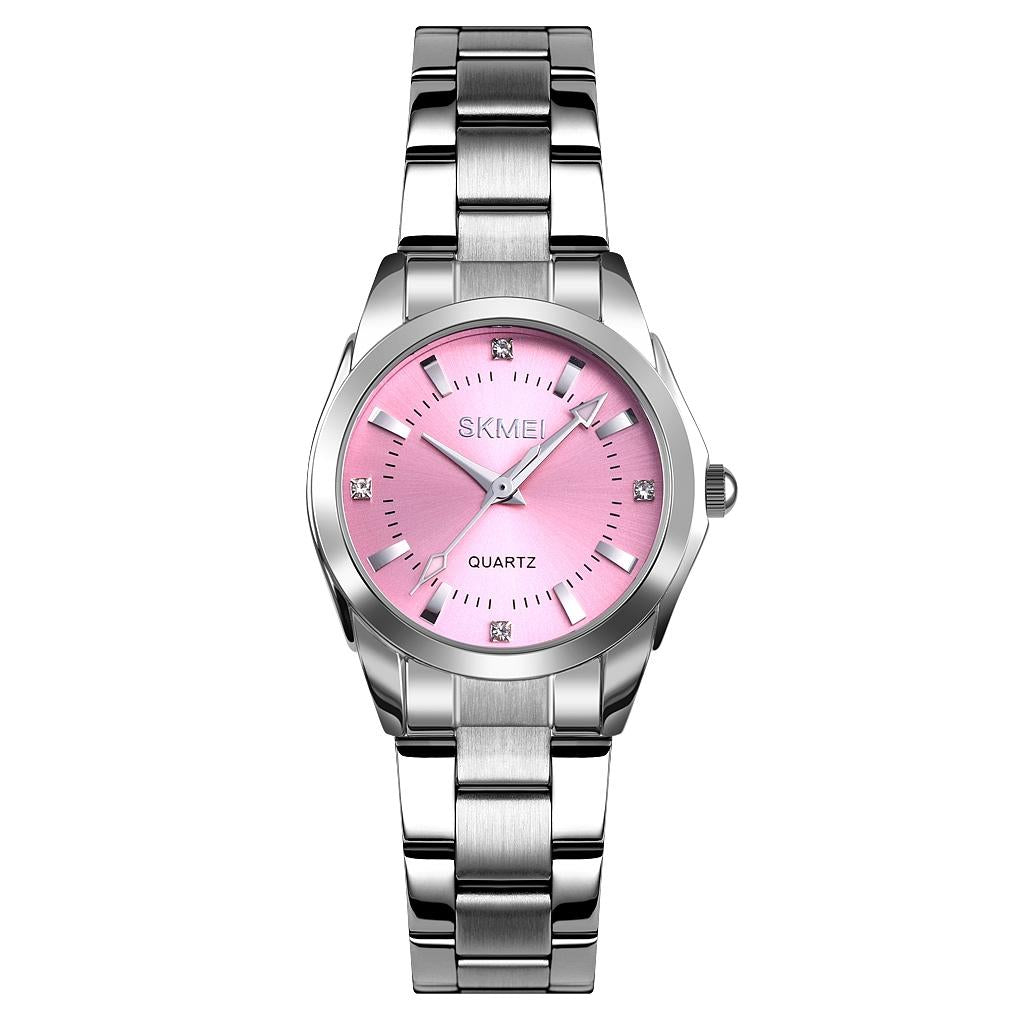 Waterproof Quartz Women Watch with Rhinestone Steel Strap - Delicate and Creative Design