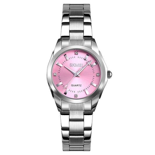 Waterproof Quartz Women Watch with Rhinestone Steel Strap - Delicate and Creative Design