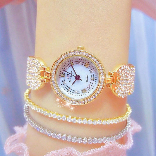 Diamond-inlaid Chain Watch