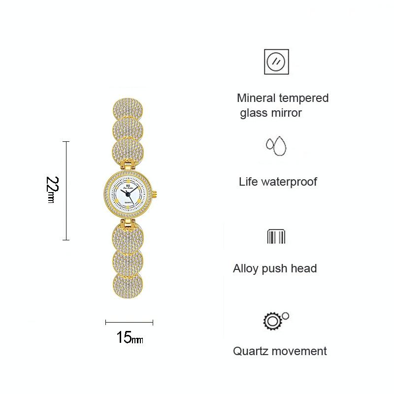 Diamond-inlaid Chain Watch