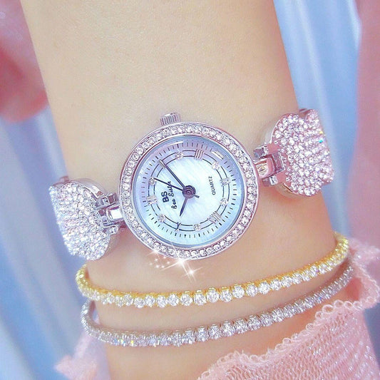 Diamond-inlaid Chain Watch
