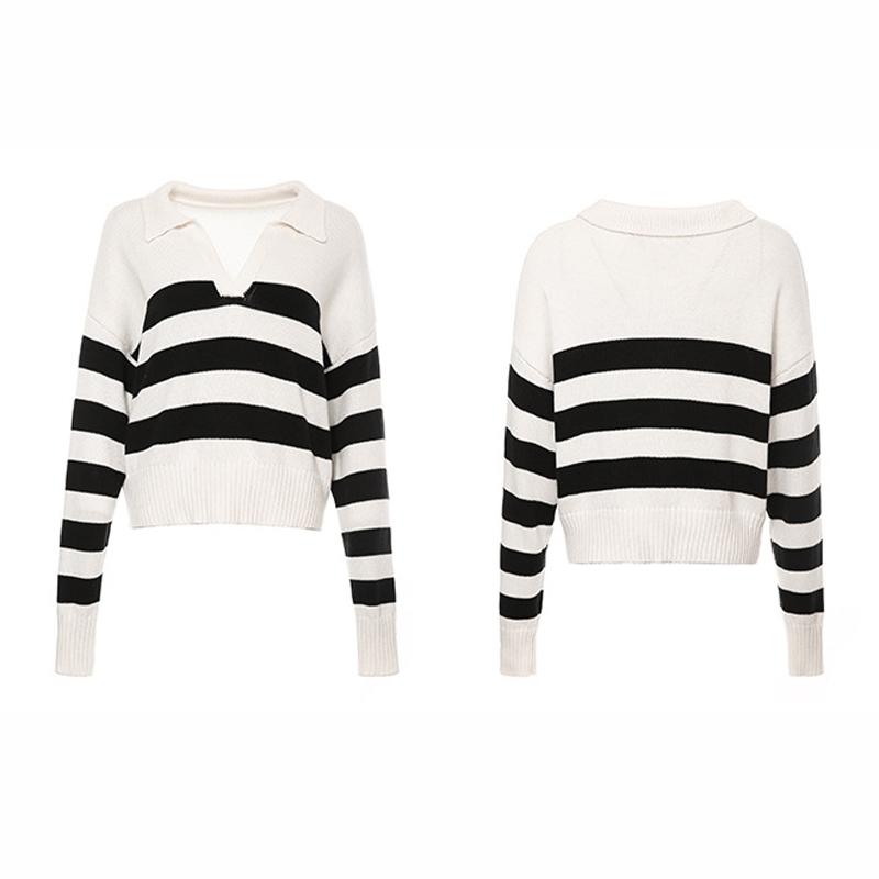 Loose Stripes Colour Pullover Sweater