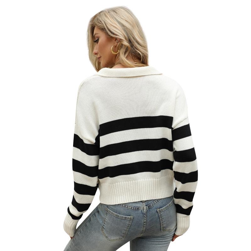 Loose Stripes Colour Pullover Sweater