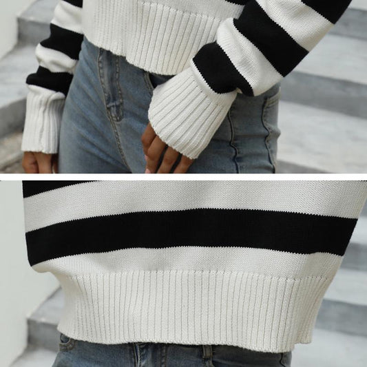 Loose Stripes Colour Pullover Sweater