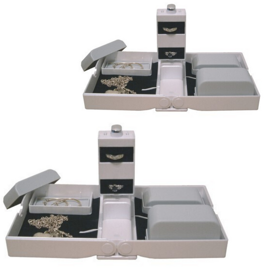 2x Earring Necklace Jewellery Case Organizer