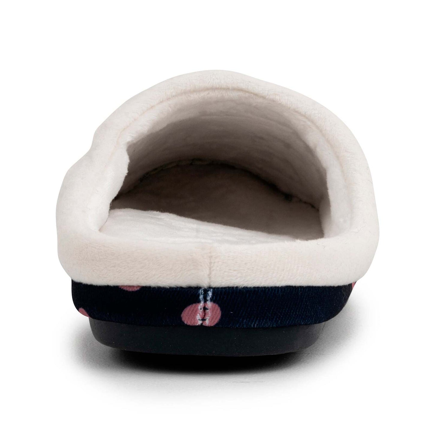 ARCHLINE Orthotic Slippers Closed Arch Scuffs Moccasins Pain Relief in Navy Hearts