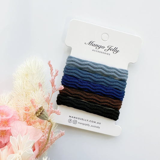 MANGO JELLY Metal Free Textured Hair ties 4cm