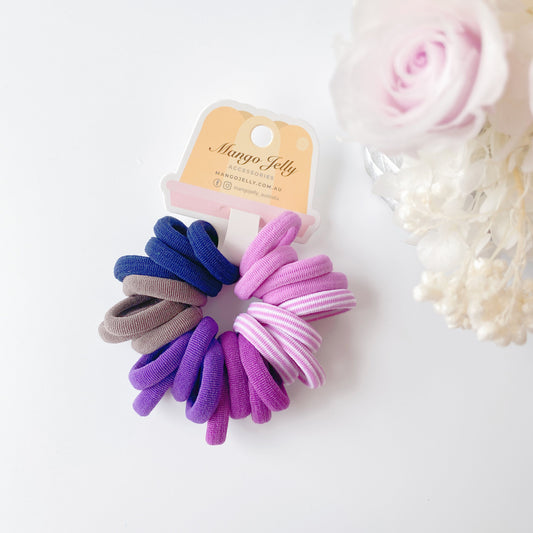MANGO JELLY Metal Free Hair Ties 24Pcs - Twin Pack