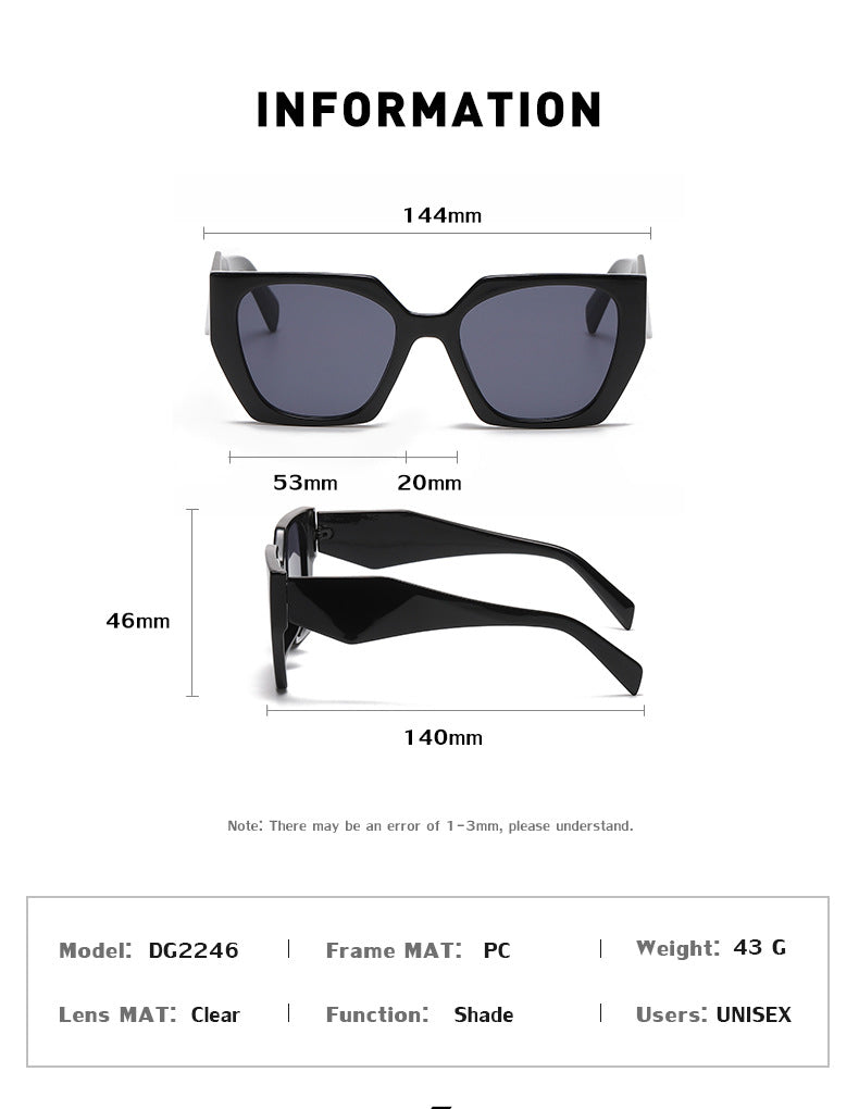Bold Oversized UV400 Designer Fashion Shades