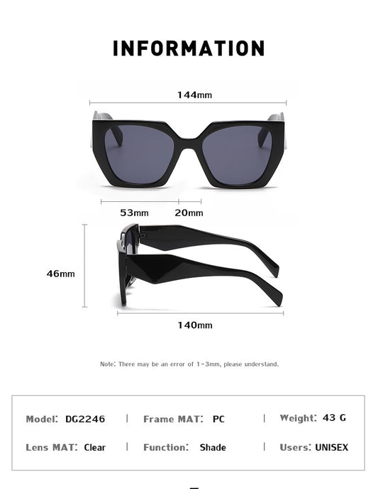 Bold Oversized UV400 Designer Fashion Shades