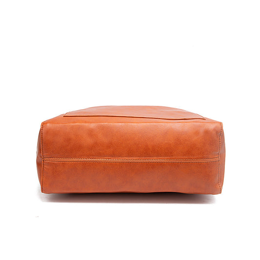 Vintage PU Leather Tote Bag