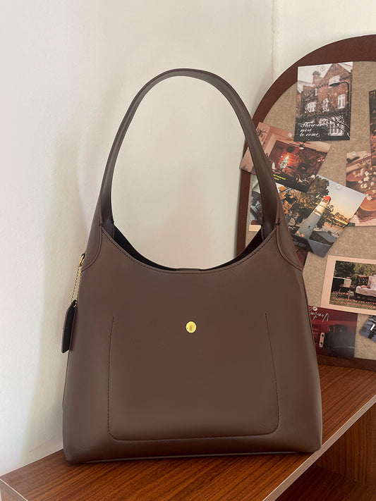 Oil-Wax Leather Style Shoulder Bag