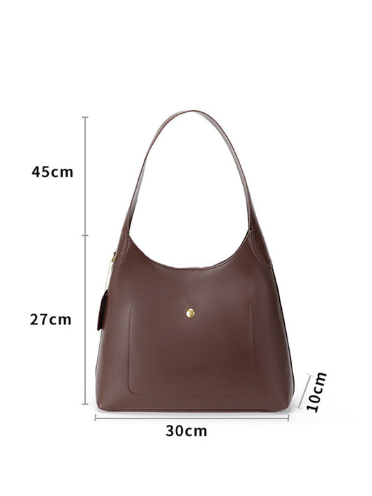 Oil-Wax Leather Style Shoulder Bag