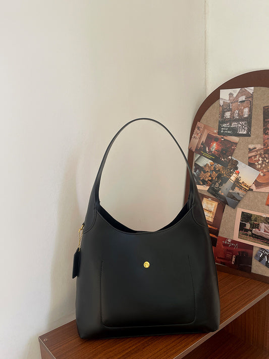 Oil-Wax Leather Style Shoulder Bag