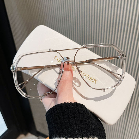 Oversized Aviator Metal Frame Sunglasses